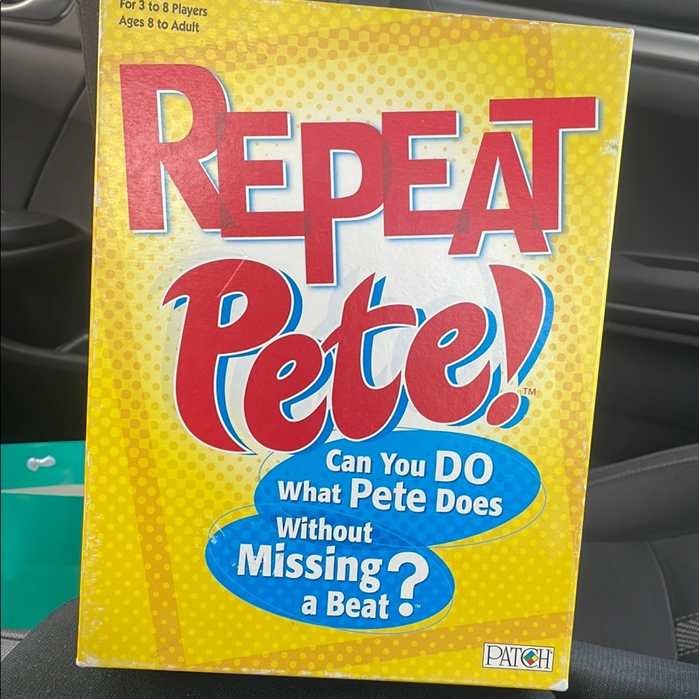 Repeat Pete! 2008 Patch Product  NIB Interactive Family Game Size 8 years and up